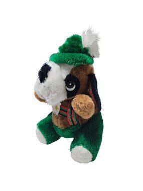Vintage 80s Alpine King Oktoberfest German St Bernard 9 inch Stiff Plush Green